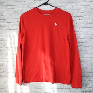 Abercrombie Kids Size 13/14 Youth Crew Neck Red Long Sleeve T Shirt